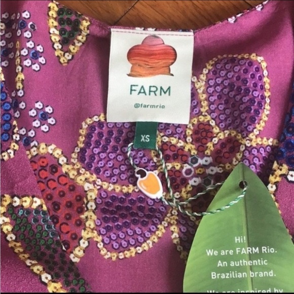 Farm Rio Wrap Long Sleeve Floral Top Size Xs - Picture 10 of 12